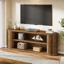 63-Inch TV Stand for 55/60/65/75-Inch TVs,Farmhouse Entertainment Center Console