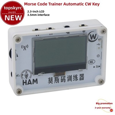 Portable Morse Code Trainer Automatic CW Key 2.3'' LCD Support Chinese English