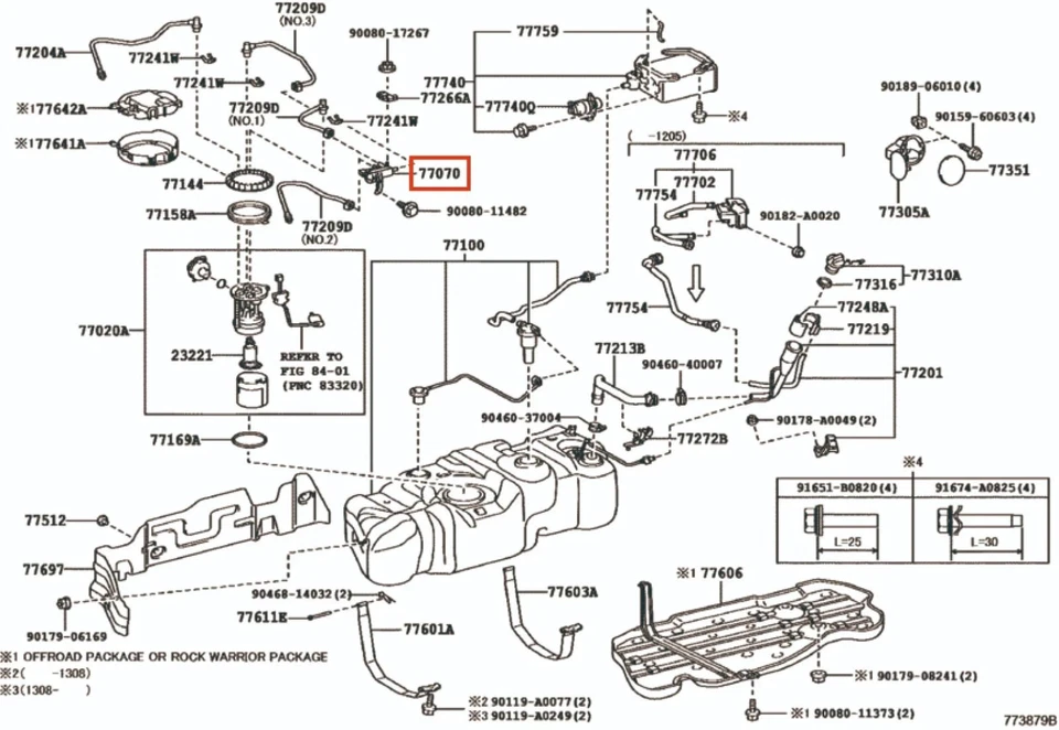Válvula depósito tanque combustible original Toyota SEQUOIA TUNDRA 10-17 77070-34010 OEM Foto 2 de 4