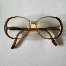 Vintage 70s-80s Oversized Round Sunglasses Tortoise Transparent Frame Prescripti