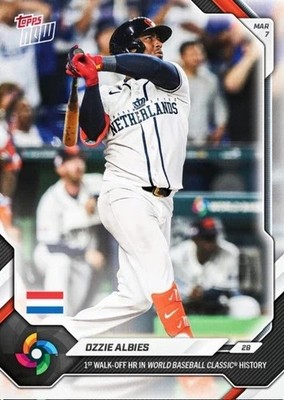 2026 Topps Now WBC #WB11 Ozzie Albies Team Netherlands Atlanta Braves