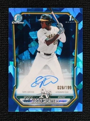 2026 Bowman Sapphire Chrome Prospect 28/199 Edgar Montero #BSPA-EM Auto 1ut0