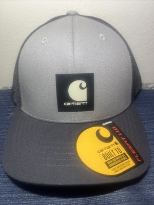 Carhartt Force Canvas Mesh Back Patch Logo SnapBack Trucker Gray Black Hat New