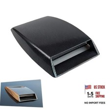 Car Decorative Air Flow Intake Hood Scoop, Self 1 PC Carbon Fiber Black