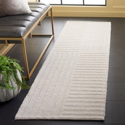 Natura Collection Runner Rug - 8' Runner, Ivory, Modern Design, Ideal for Hig...