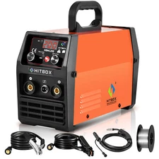 HITBOX 3 in 1 MIG Welder Flux-Core Wire 110V/220V MMA/ TIG/ MIG/ Welding Machine