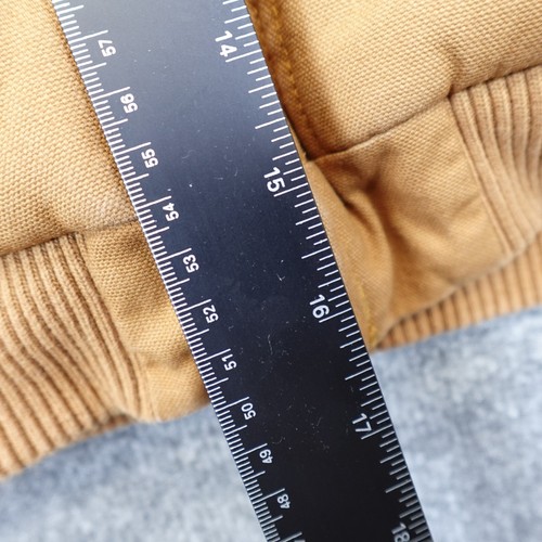 Carhartt Jacket Boys XS Brown Canvas Hooded Quilt Lined Full Zip Pockets 6 Youth - Picture 3 of 14