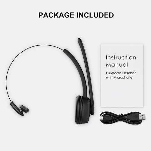 Wireless Bluetooth Headphone Business Earphone HD Voice Rechargeable Headset US - Picture 5 of 19