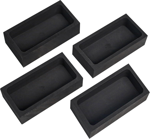 4-Pack 1Kg Graphite Ingot Molds for Casting Gold,Silver - Picture 11 of 12