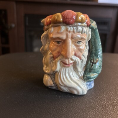 4'' Royal Doulton Neptune Toby Character Mug small jug D6552 King Sea vintage