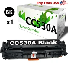 1-Pack 304A CC530A Black Toner Cartridge for CP2025 CM2320fxi Printer