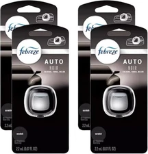 Febreze Vent Clip Car Air Freshener, AUTO Noir Scent, 2 CLIPS, 2 Packs