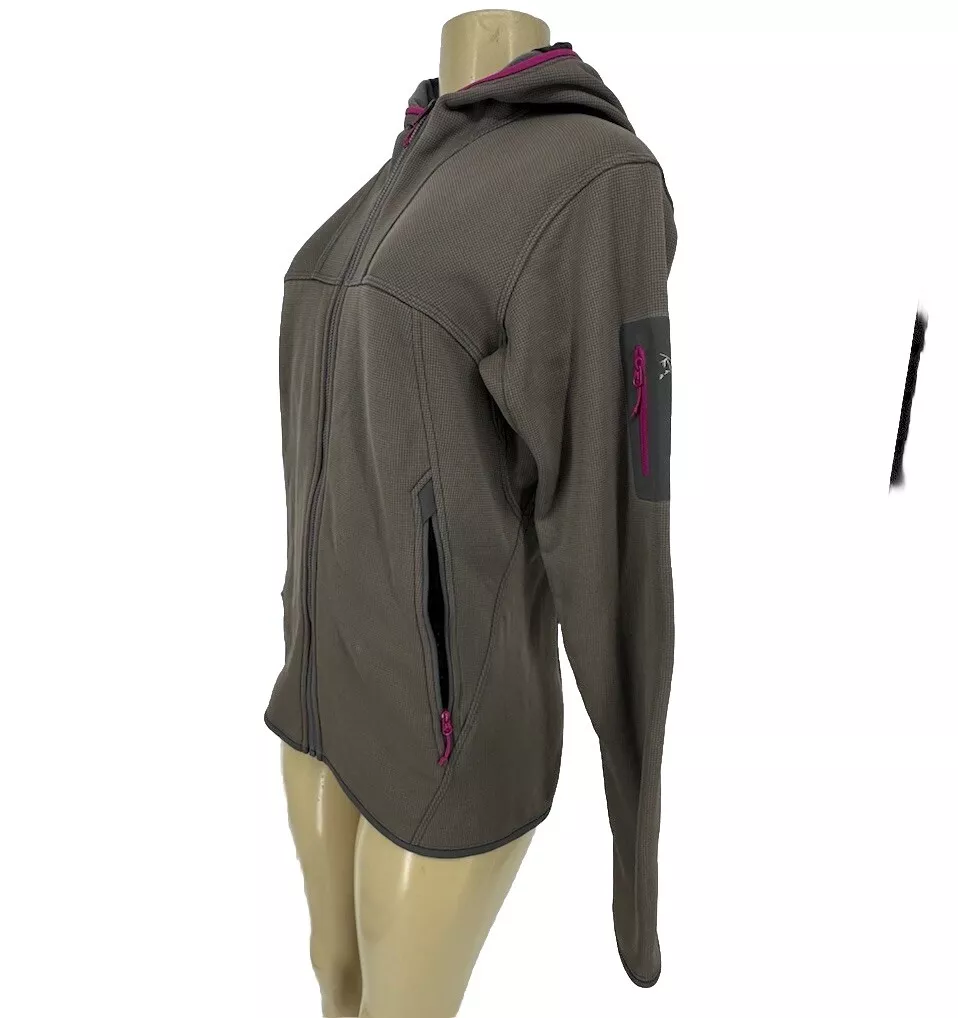 arcteryx full zip hooded outdoor polartec flaw a92v jacket