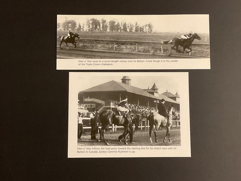 MAN O’ WAR LAST RACE   Photo Horse Racing 1920 MATCH RACE SIR BARTON