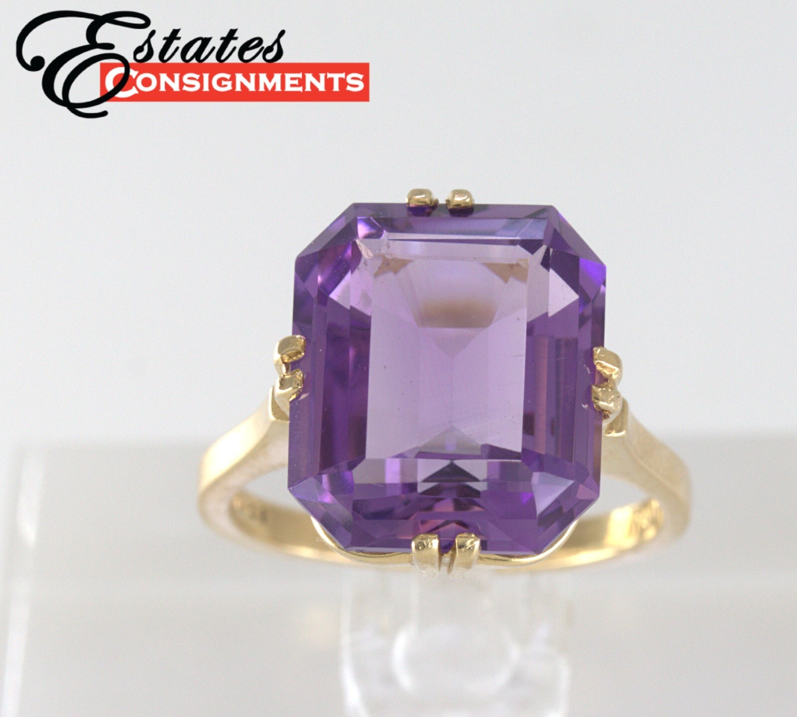 Amethyst, Yellow Gold Ring - image 1