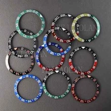 38mm Ceramic Bezel Insert Double Color Luxury Men Watch Rings Parts GMT dive Mod