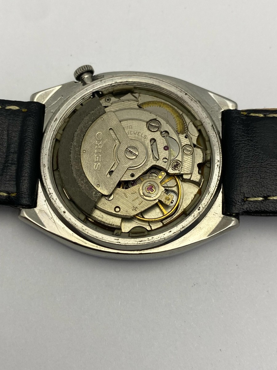 Rare Vintage Seiko 5 6309-523A Black T.v Dail Automatic Wrist