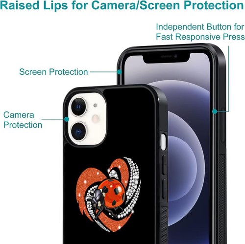 For iPhone SE XS XR Max 5 6 7 8 Plus Anti scratch Cover small beetles Ladybugs - Picture 8 of 25
