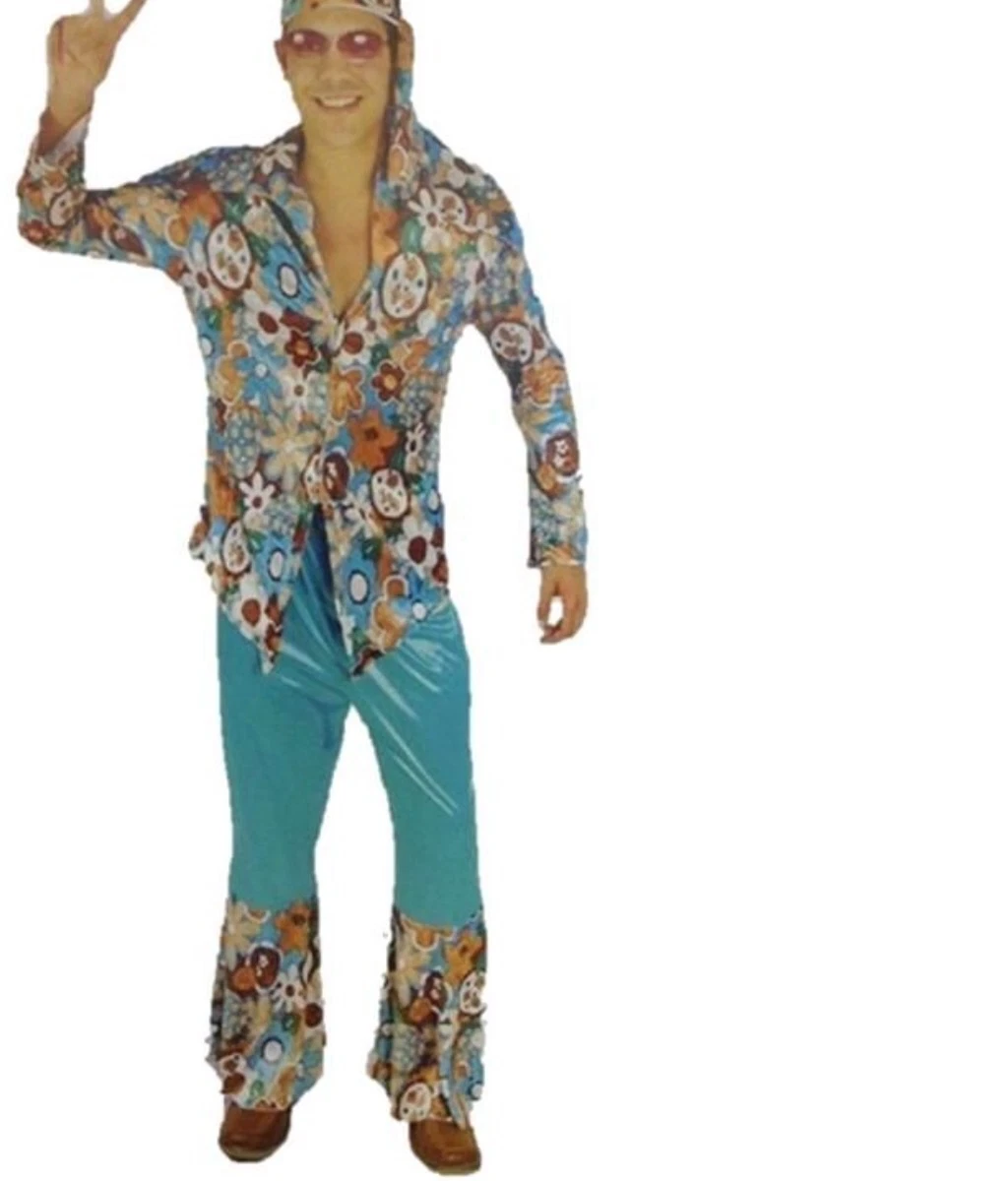 Costume hippie Woodstock vert pour homme