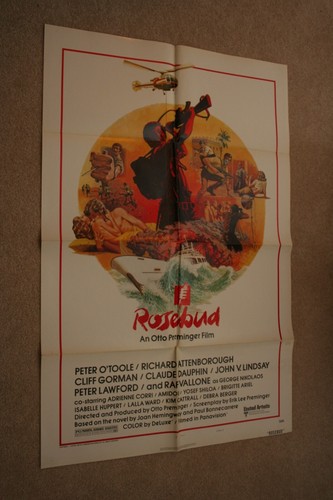 ROSEBUD Orig. 1-Sheet Movie Poster 1975 Peter O'Toole Richard Attenborough