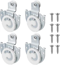 4 Piece Sliding Wardrobe Door Hardware Set Includes 4 Knob Adjustable Door Hooks