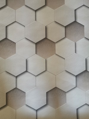 3d Geo Sechseck Vliestapete Weiss Grau Vlies Tapete Ebay