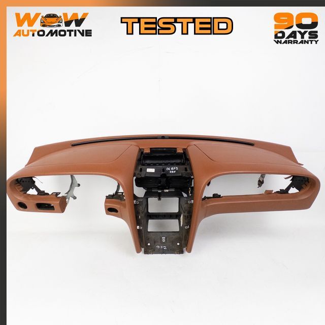 06-13 BENTLEY CONTINENTAL FLYING SPUR DASHBOARD PANEL TRIM BROWN LEATHER OEM