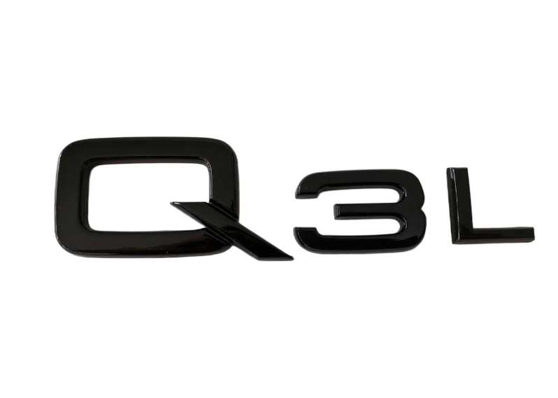 Glossy Black FIT AUDI Q3L REAR TRUNK EMBLEM BADGE NAMEPLATE DECAL LETTER NUMBER