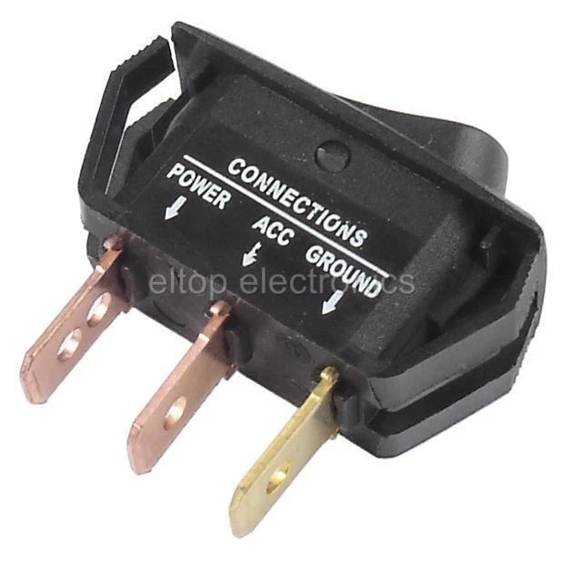 12V 25A ON-OFF Rocker Switch with Red LED Car Boat Dash Light Push Fit SW41 - Image 2 of 2