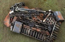 Rusty old SCRAP Metal Pile absolutely Loaded with detail all Painted O Scale