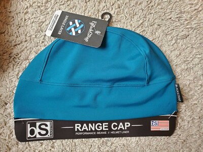 NEW Black Strap single layer Beanie Unisex range cap helmet liner OS USA made