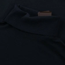 Altea NWT 100% Wool Turtleneck Sweater Size US L in Solid Navy Blue