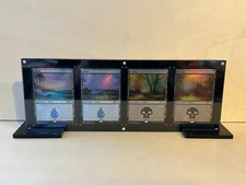 4 Card MTG Magic The Gathering Magnetic Trading Card Display Case w/ Stand