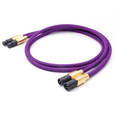 Pair 6​N Pure Copper LE-2 Balanced XLR Cable HIFI Audio Interconnect Cable