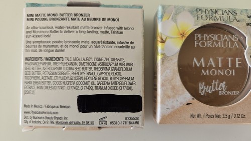 New in box Lot Of 2 Physicians Formula Matte Monoi Butter Bronzer 3.5g - Picture 3 of 7