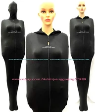Unisex Black Spandex Mummy Costumes Sexy Women Men Sleeping Bag Body Bags F847