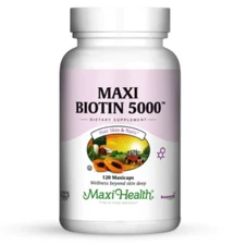Maxi Health Maxi Biotin 5000 - 120 Maxicaps