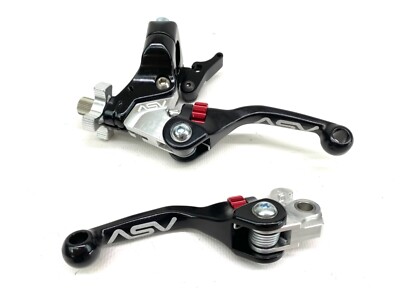 ASV F4 Brake & Clutch Levers Shorty Black w/ Hotstart Honda CRF450R 2002-2006
