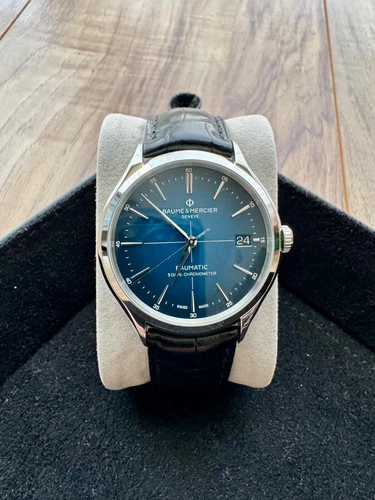 Baume & Mercier Clifton Baumatic M0A10467 - Blue Dial ~ Excellent Condtion