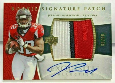 Jerius Norwood 2006 UD Exquisite Gold 3 Farbe Abzeichen RC Autogramm Auto #' D