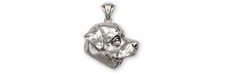 Rottweiler Jewelry Sterling Silver Handmade Rottweiler Pendant RT2-P