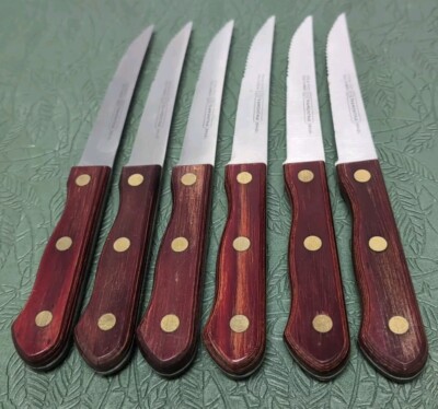 Set Of 6 Tramontina High Carbon Stain-free Made In Brazil Wood Handle