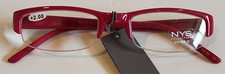 Reading NYS Glasses 2.00 Strength Gorgeous Red Design Fun Classy Elegant