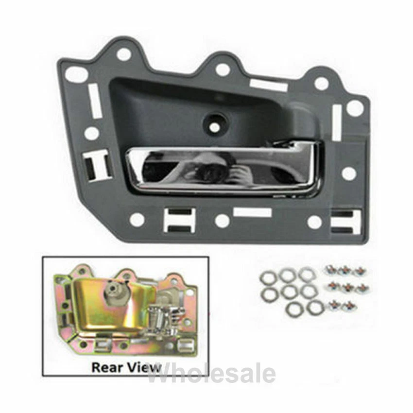 NoMoreBreaking Inside Door Handle For 05 Jeep Gray Chrome Bolt Front L BJ0005-NS - Image 2 of 4