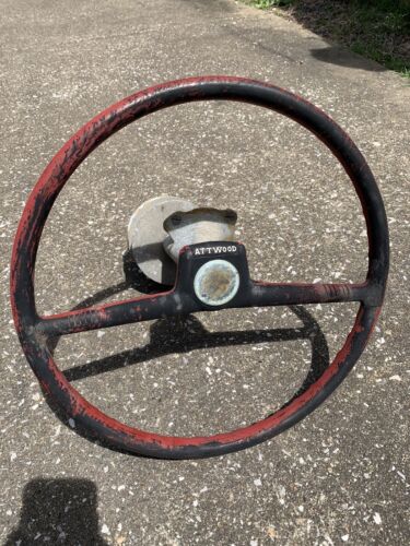 Vtg Antique Wooden Boat Steering Wheel Chris Craft Lyman Runabout Wood Dunphy - Picture 2 of 9