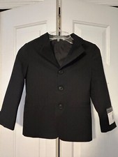 Perry Ellis Portfolio Blazer Boys 5 Regular Black 3 Button Jacket Only NWT