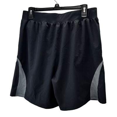 Under Armour UA Speed Pocket Shorts size L Men Black Running Lined