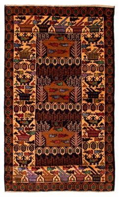 Traditional Hand-Knotted Bordered Area Rug 3'10'' x 6'7'' Wool Carpet