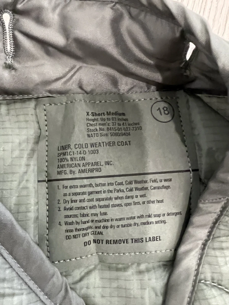 USGI COLD WEATHER M65 FIELD JACKET COAT LINER Medium X-Short | eBay