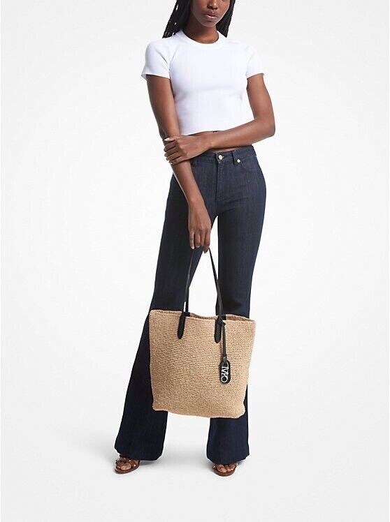 【国内発送】michaelkors＊Isa Fan Large Woven Tote Michael Kors Isa Extra-Large Fan Tote - Macy's